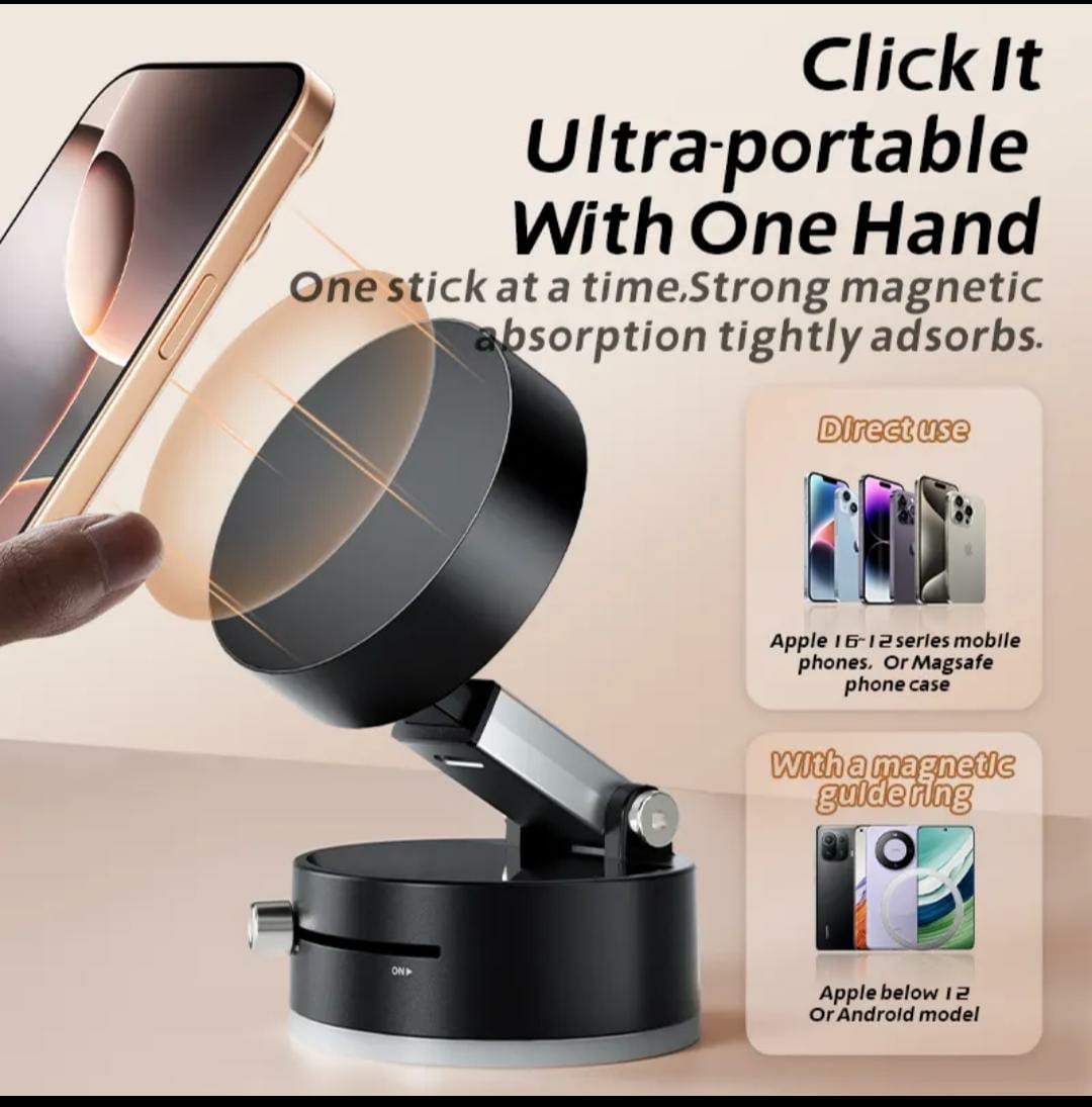 Portable Multi Functional Vacuum Suction Mobile Phone Stand