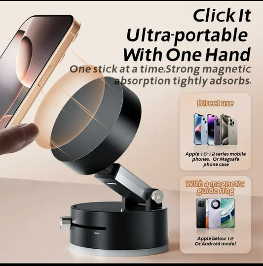 Portable Multi Functional Vacuum Suction Mobile Phone Stand