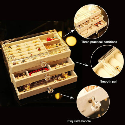 Acrylic Jewelry Box 3 Layer Jewelry Organizer for Women