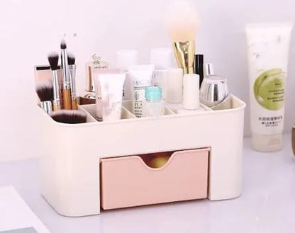 Simple Plastic Desktop Cosmetic Box with Drawer Type - Multifunctional Jewelry Box Storage Box Desk Storage