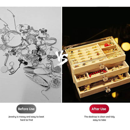 Acrylic Jewelry Box 3 Layer Jewelry Organizer for Women