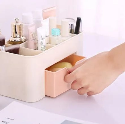 Simple Plastic Desktop Cosmetic Box with Drawer Type - Multifunctional Jewelry Box Storage Box Desk Storage