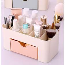 Simple Plastic Desktop Cosmetic Box with Drawer Type - Multifunctional Jewelry Box Storage Box Desk Storage